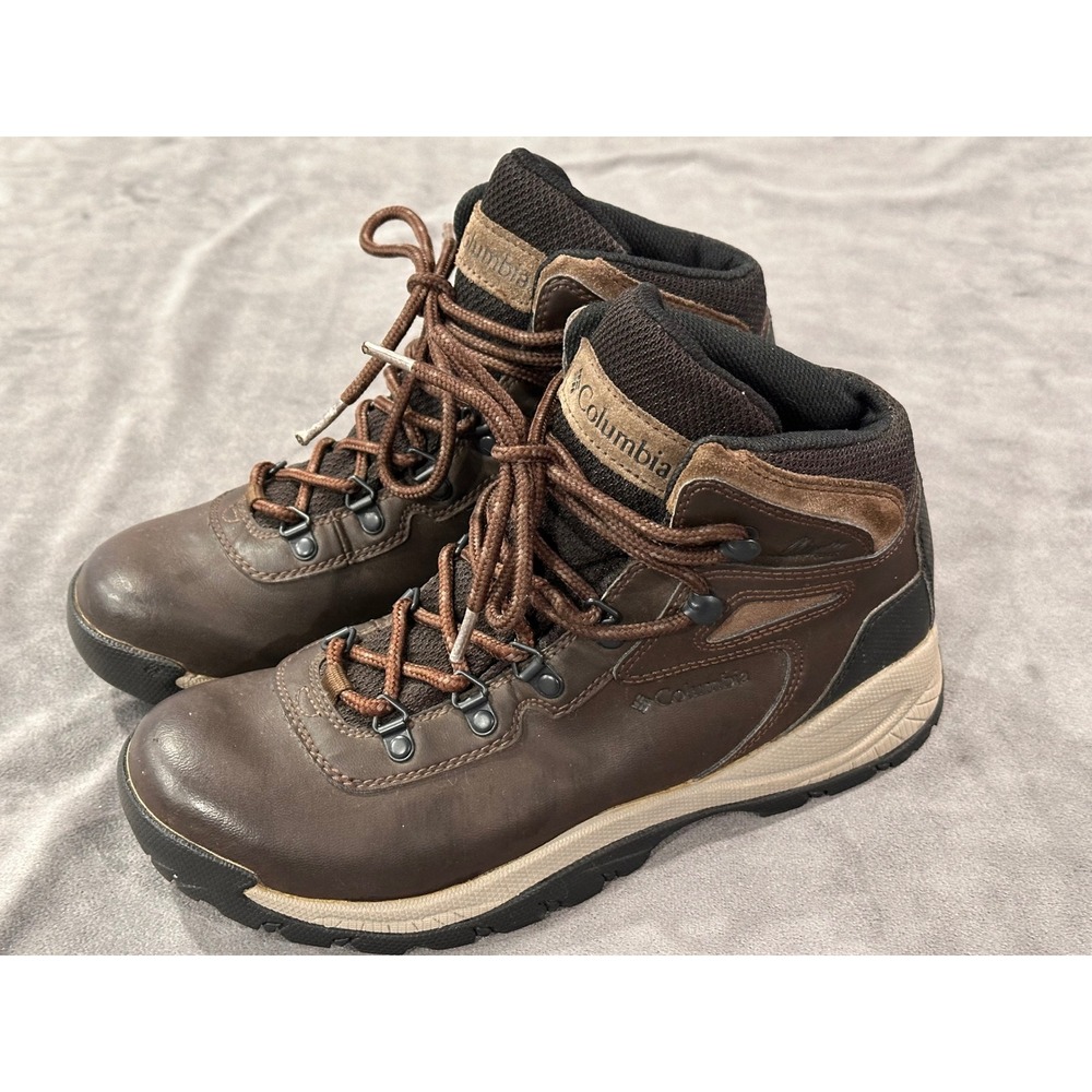 Columbia Newton Ridge Plus Brown Leather Hiking Boots Womens 9.5
